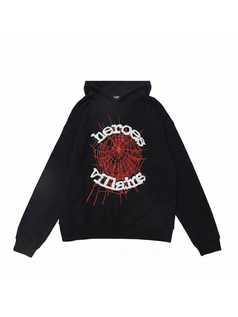 Sp5der x Heroes And Villains Hoodie Black